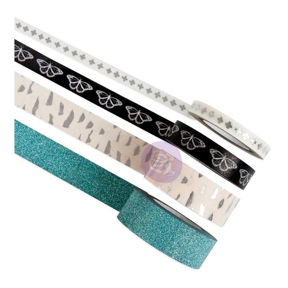 Zella Teal Decorative Tape-Printed & Glitter