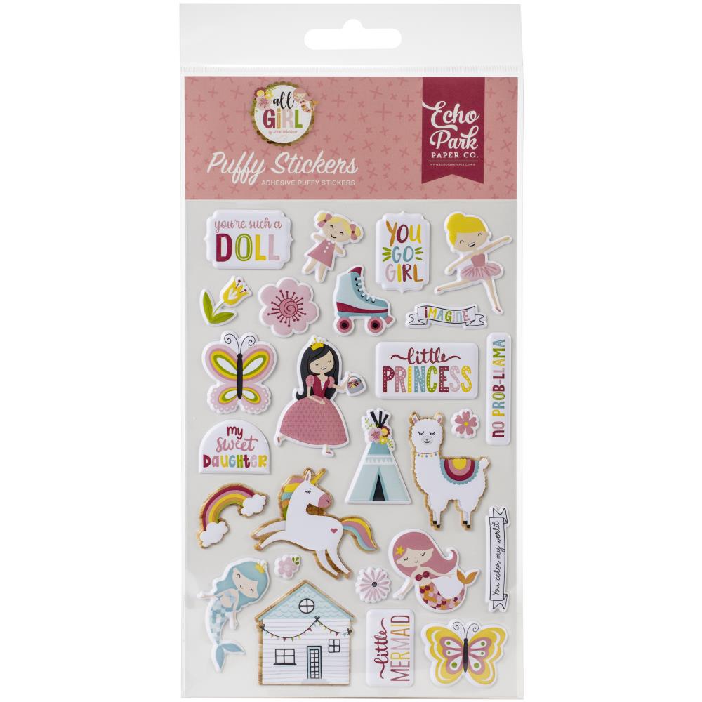 Puffy Stickers- All Girl